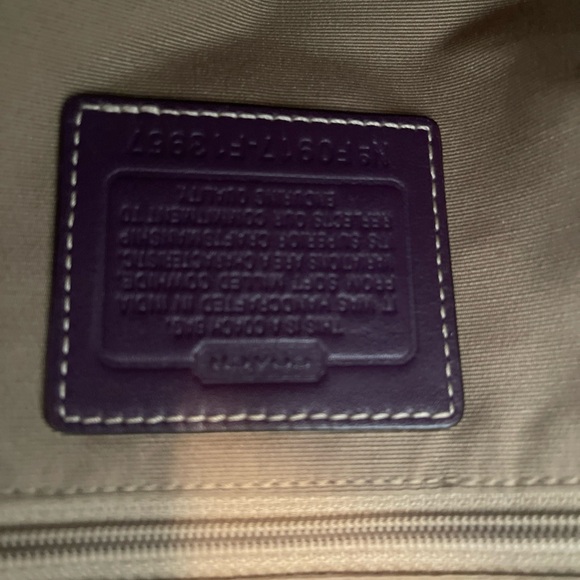 Coach Hamilton crossbody bag purple silver details - Picture 6 of 6